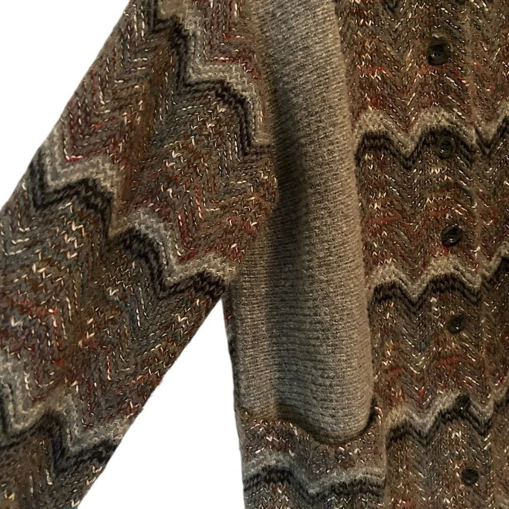 Susan Ashley Vintage Wool Blend Button‎ Up Cardigan Sweater Gray Grandpa Style M